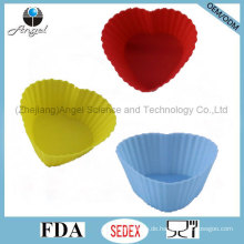 7cm Herzform Kuchen Werkzeug Silikon Muffin Cupcake Form Sc15